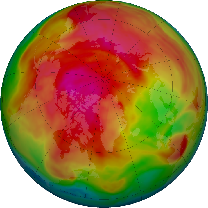 Arctic ozone map for 10 March 2024